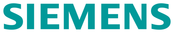 Siemens-Logo in Großbuchstaben, türkisfarbener Schrift auf transparentem Hintergrund.