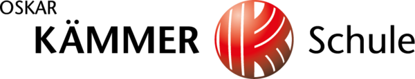 Logo der Oskar-Kämmer-Schule mit Buchstaben OK in einem roten Kreis.